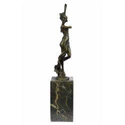 decorative   bronze sculpture on marble base