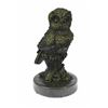 Image 1 : Beautiful Pure Hotcast Bronze Owl Statue (6"X3")