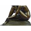 Image 2 : Nude Lady Sitting Bronze Sculpture on Marble base (8"x9")