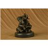 Image 10 : Bronze Sculpture Laughing Mother Elephant With Cub Bronze Sculpture(8"X6")