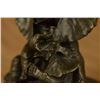 Image 2 : Bronze Sculpture Laughing Mother Elephant With Cub Bronze Sculpture(8"X6")