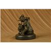 Image 7 : Bronze Sculpture Laughing Mother Elephant With Cub Bronze Sculpture(8"X6")