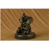Image 9 : Bronze Sculpture Laughing Mother Elephant With Cub Bronze Sculpture(8"X6")