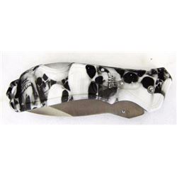 Stainless steel blade folding pocket knife