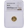 Image 1 : 2010 $5 American Gold Eagle Coin NGC Graded MS69