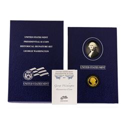 U.S. Mint Presidential $1 Coin George Washington Historical Signature Set