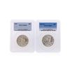 Image 1 : Set of 1947 & 1947-D Walking Liberty Half Dollar Coins PCGS Graded MS65