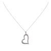 Image 2 : 14KT White Gold 1.25ctw Diamond Heart Pendant With Chain