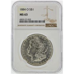 1884-O $1 Morgan Silver Dollar NGC Graded MS63