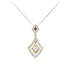 Image 1 : 14KT Two-Tone Gold 0.40ctw Diamond Pendant With Chain