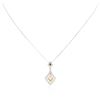 Image 2 : 14KT Two-Tone Gold 0.40ctw Diamond Pendant With Chain