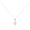 Image 2 : 14KT Two-Tone Gold 0.40ctw Diamond Pendant With Chain