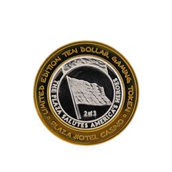 .999 Silver Plaza Hotel & Casino  Nevada $10 Gaming Token Limited Edition