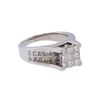 Image 2 : 14KT White Gold 2.10ctw Princess Cut Diamond Ring