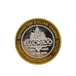 .999 Silver El Dorado Hotel & Casino Reno, Nevada $10 Gaming Token Limited Editi