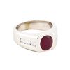 Image 1 : 14KT White Gold 1.80ctw Natural Ruby and Diamond Ring