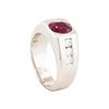 Image 2 : 14KT White Gold 1.80ctw Natural Ruby and Diamond Ring