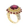 Image 3 : 14KT Yellow Gold 10.05ctw Ruby and Diamond Ring