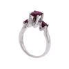 Image 3 : Platinum 0.75ctw Ruby and Diamond Ring