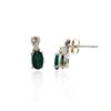 Image 1 : 10KT White Gold 0.3ct Emerald and Diamond Earrings