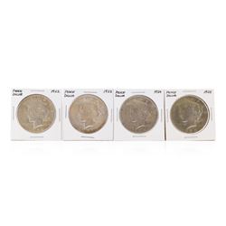 Set of 1922-1925 $1 Peace Silver Dollar Coins