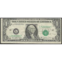 1977A $1 Federal Reserve Note Shift ERROR