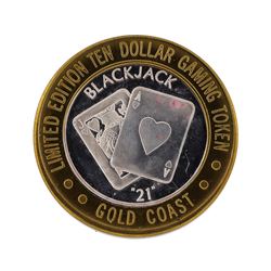 .999 Silver Gold Coast Las Vegas $10 Casino Gaming Token Limited Edition