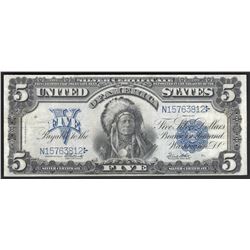 1899 $5 Indian Chief Silver Certificate Bank Note