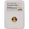 Image 1 : 2012-W $5 American Gold Eagle Coin NGC Graded PF69 Ultra Cameo