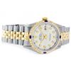 Image 2 : Mens Rolex Two Tone Sapphire and Diamond Datejust Wristwatch