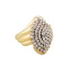 Image 1 : 10KT Yellow Gold 1ctw Diamond Cluster Ring