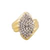 Image 2 : 10KT Yellow Gold 1ctw Diamond Cluster Ring