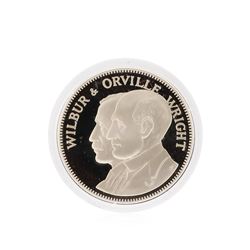 1972 Franklin Mint Wilbur & Orville Wright Sterling Silver Proof Medal