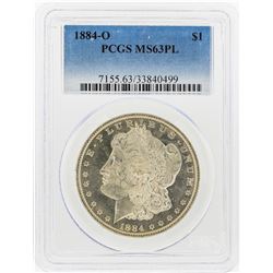 1884-O $1 Morgan Silver Dollar PCGS Graded MS63PL