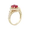 Image 3 : 14KT Yellow Gold 2.02ct Ruby and Diamond Ring