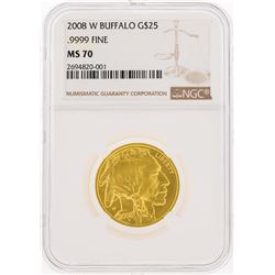 2008-W $25 American Gold Buffalo Coin NGC MS70