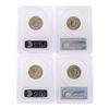 Image 2 : Set of (4) Washington Quarter Silver Coins PCGS Graded MS66