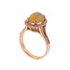 Image 3 : 14KT Rose Gold 2.42ct Opal and Diamond Ring