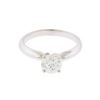 Image 1 : 14KT White Gold 0.91ct Round Solitaire Diamond Engagement Ring