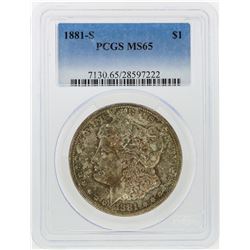 1881-S $1 Morgan Silver Dollar PCGS Graded MS65