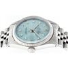 Image 3 : Rolex Mens Stainless Steel Ice Blue Diamond DateJust Wristwatch