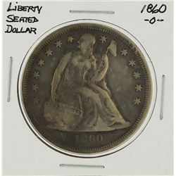 1860-O $1 Silver Liberty Seated Dollar Coin