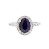 Image 2 : 14KT White Gold 2.62ct Blue Sapphire and Diamond Ring