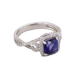 14KT White Gold 1.64ct Tanzanite and Diamond Ring