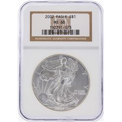 2002 $1 American Silver Eagle Coin NGC Graded MS68