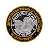 Image 1 : .999 Silver Golden Nugget Las Vegas $10 Casino Gaming Token Limited Edition
