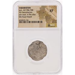 Tabaristan AD 786-788 Hemidrachm Silver Coin NGC Graded VF