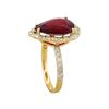 Image 3 : 14KT Yellow Gold 5.43ct Ruby and Diamond Ring