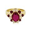 Image 2 : 14KT Yellow Gold 2.60ctw Ruby and Diamond Ring