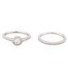 Image 2 : 14KT White Gold 0.46ctw Diamond Wedding Ring Set